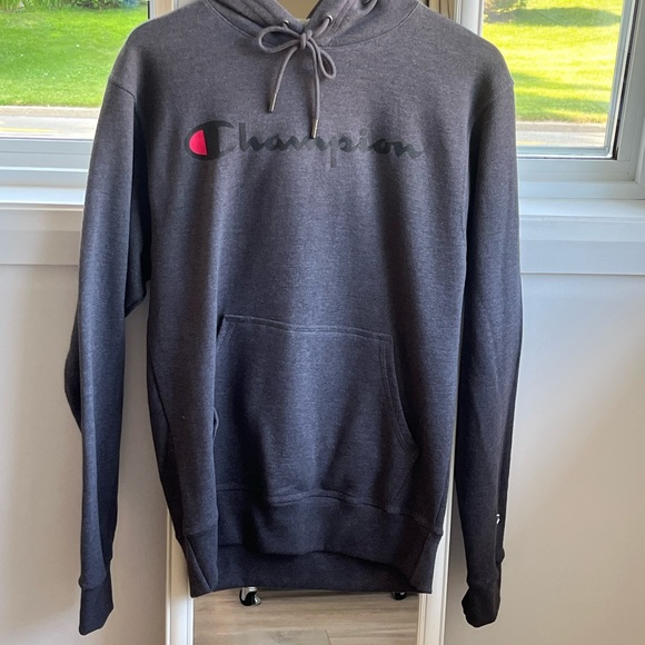 Champion Dark Gray Hoodie with Logo - Picture 2 of 5